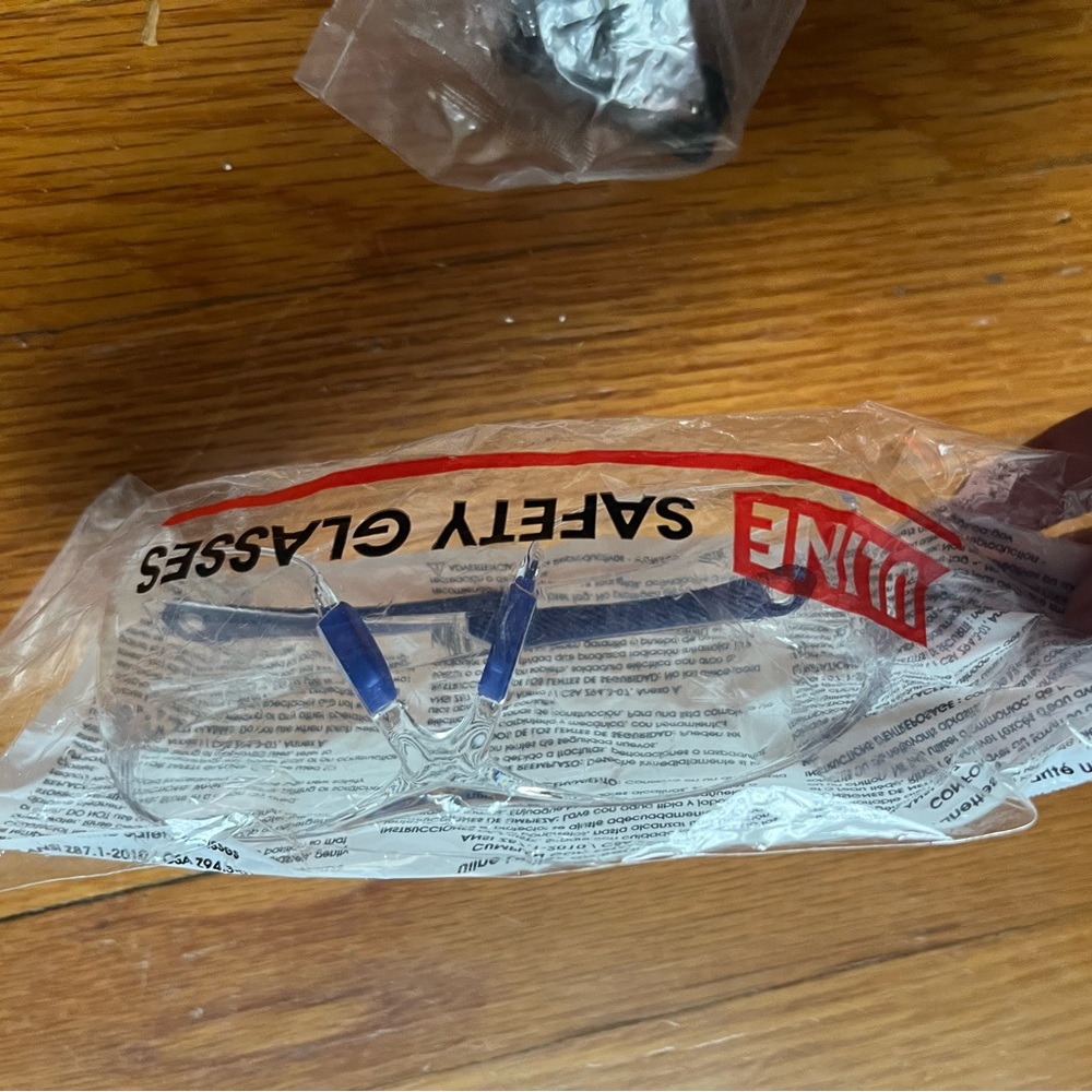 Safety Glasses with Blue Temples